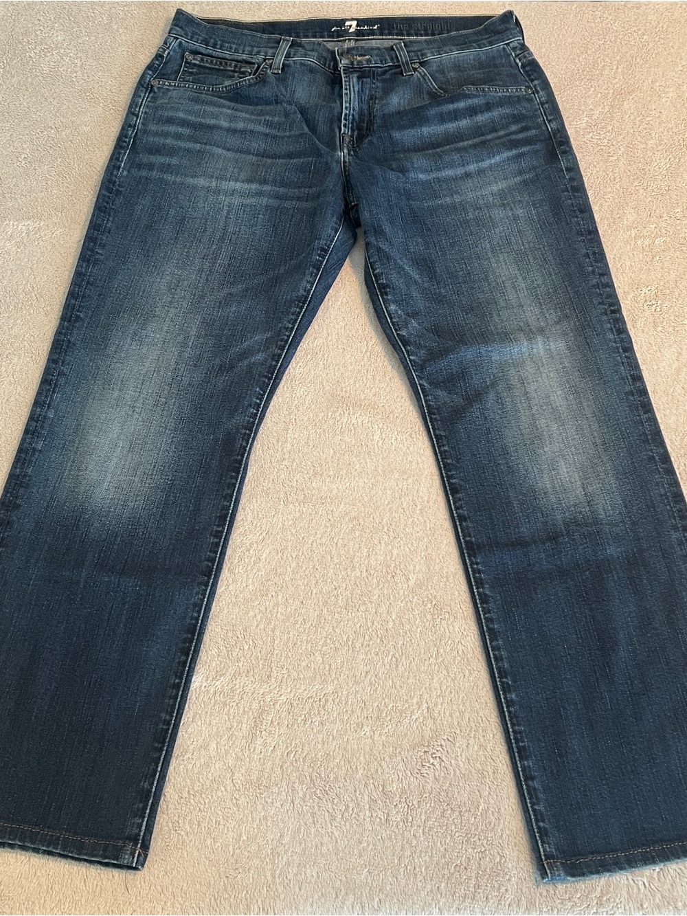 7 For All Mankind Men’s Jeans The Straight Size 32x27 - Picture 2 of 9